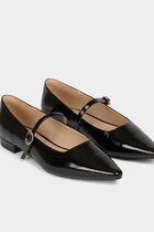 Ballerines plates vernies noir femme