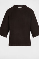 Jumper 3/4-length sleeves dark brown women