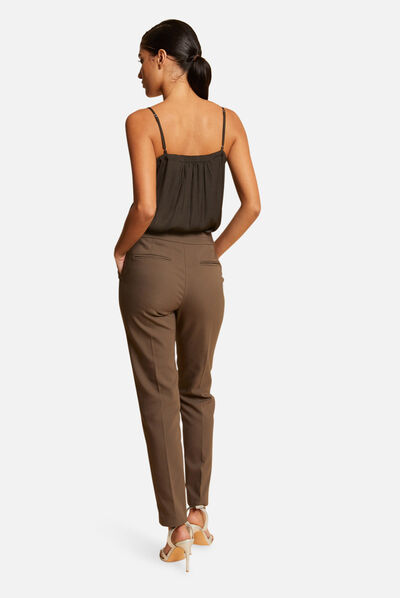 Blouse with thin straps and lace  ladies'