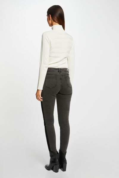 Long-sleeved jumper turtleneck ivory ladies'