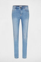 Standard waisted slim jeans bleach denim women