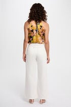 Fluid top with high neck multicolor women
