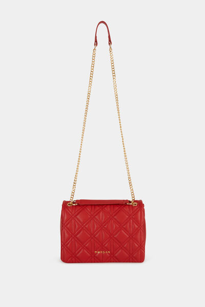 Clutch bag with quilted effect red ladies'