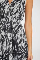 Robe longue cintrée imprimée multico femme