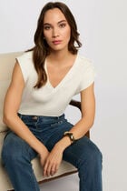 T-shirt manches courtes blanc femme