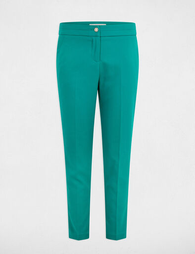 Cropped cigarette trousers turquoise blue women