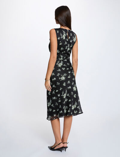 Lace dress with v-neck multicolor women
