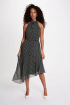 Flowy dress with high neck black women