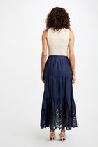 Top maille col en V ivoire femme