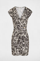 Flowy neckline dress multicolor women