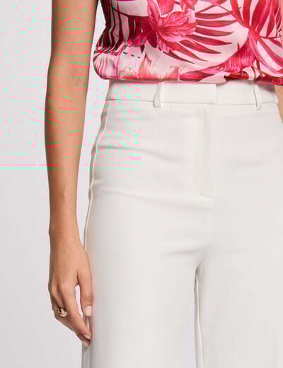 Straight trousers with darts white women