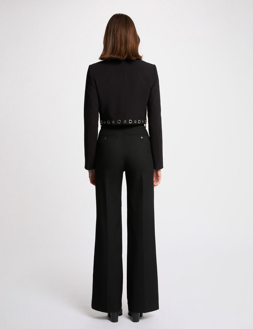 Sleeveless straight jacket black women