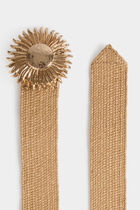 Wide belt beige women