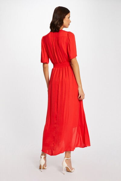 Asymmetrical maxi straight dress red ladies'