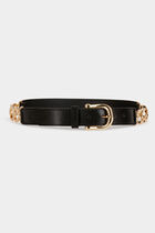 Belt with chain details black women