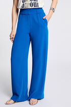 Wide leg trousers electric blue women