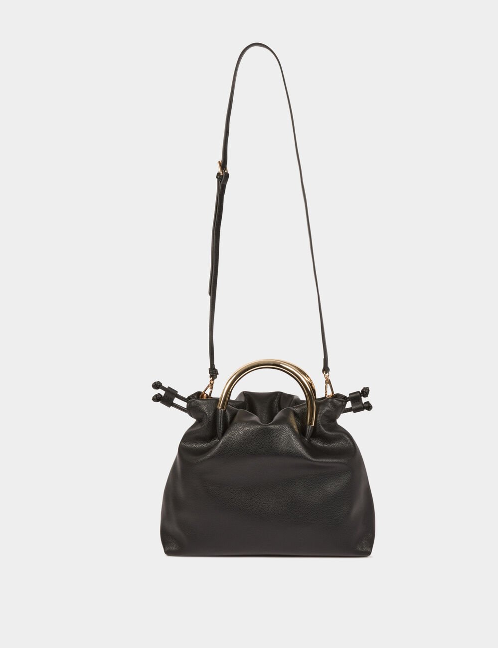Bag with metal handles black women