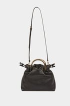 Bag with metal handles black women