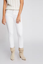 Low-waisted skinny jeans ecru women