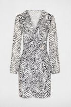 Robe portefeuille imprimée multico femme