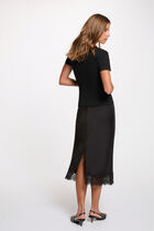 Long lace skirt black women