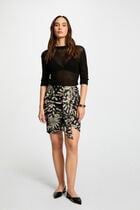 Printed mini skirt multicolored women
