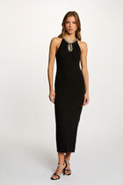 fitted knit dress Women black women Fitted knit dress Women black women