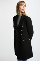 Double breasted coat black women