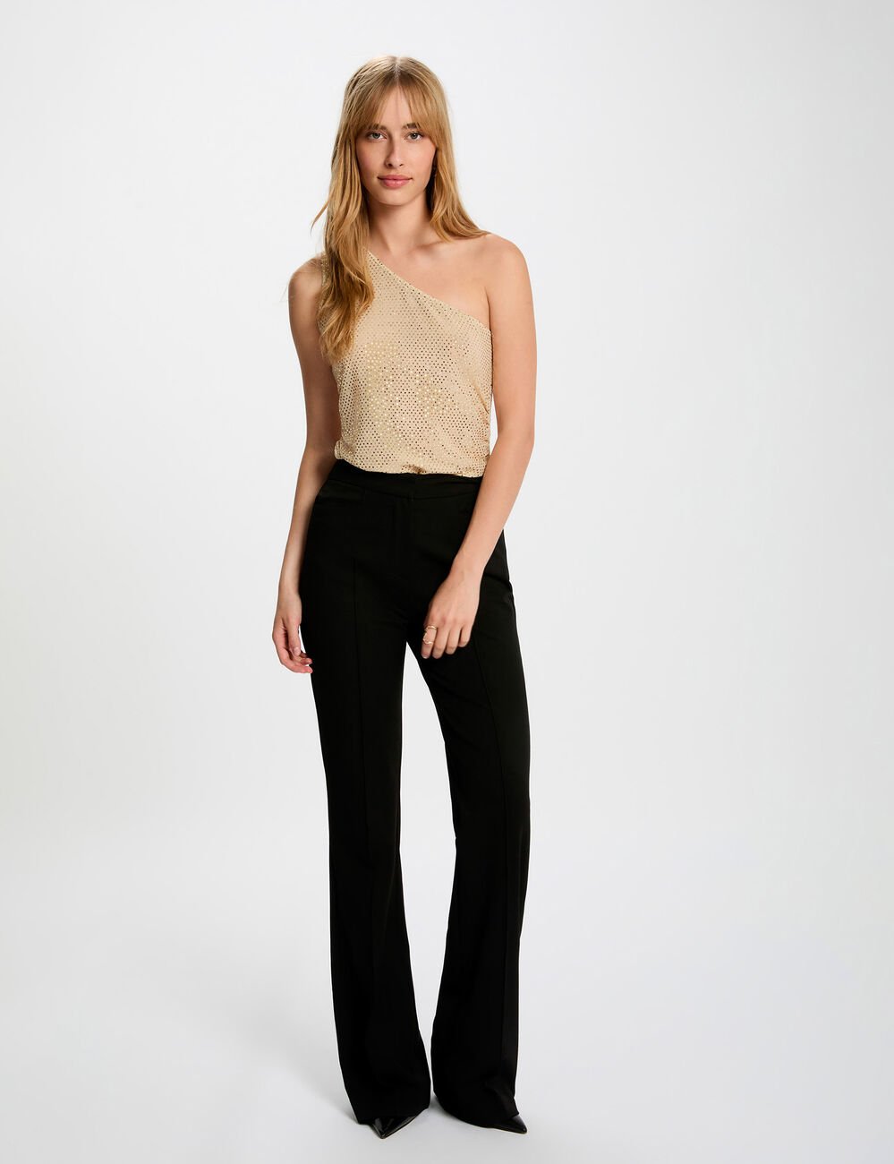 asymmetrical top rhinestones silver color women Asymmetrical top rhinestones silver color women