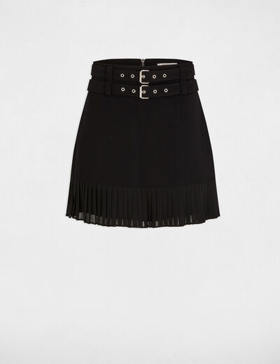 Mini skirt with fringes black women