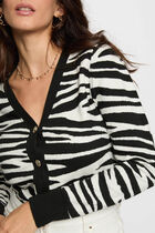 Cropped V-neck sweater black women