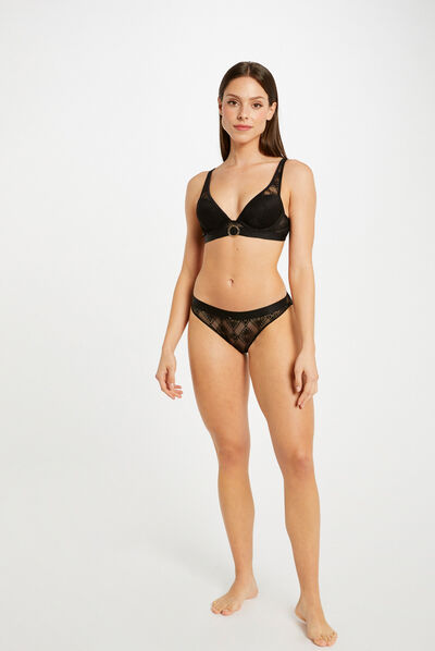 Lace brief black ladies'