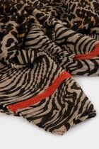 Pleated printed scarf multicolor women