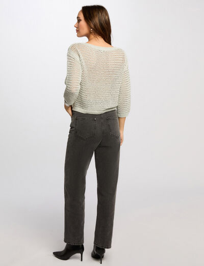 Jumper 3/4-length sleeves light green women