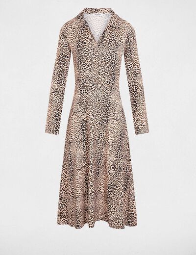 Printed shirt dress multicolor women