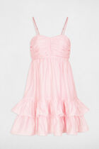 Short tulle dress pastel pink women