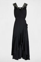 Maxi loose straight dress black women