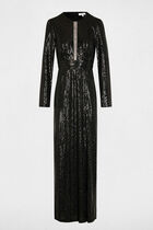 Long dress with long sleeves black women