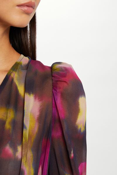 Wrap dress with abstract print multico ladies'