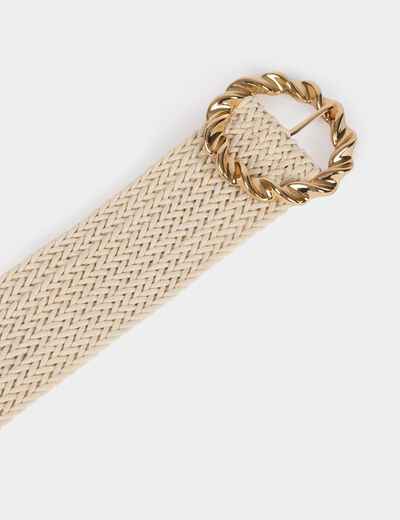 Braided belt ivory women