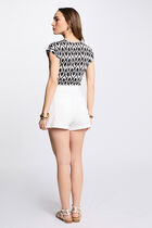 T-shirt manches courtes blanc femme