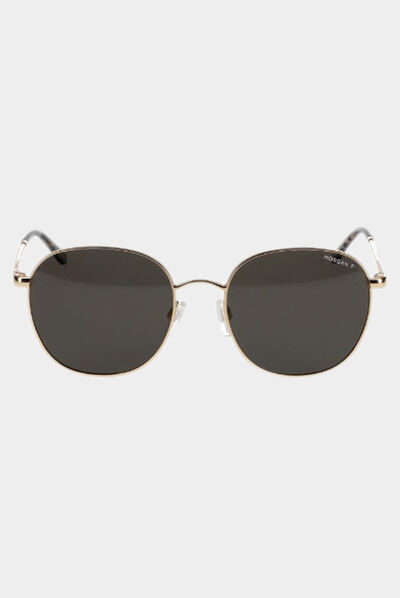Rounded sunglasses beige ladies'