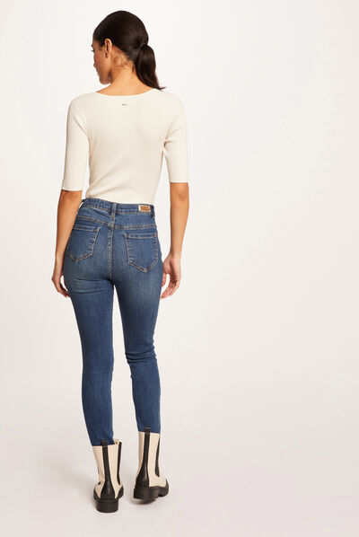 3/4-length sleeved jumper with ornament ivory ladies'