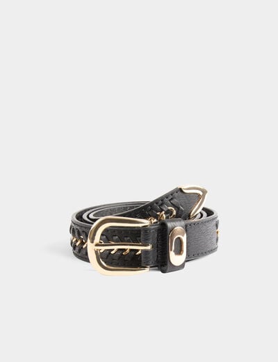 Belt with chain details black women