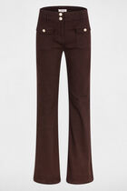 Bootcut trousers dark brown women