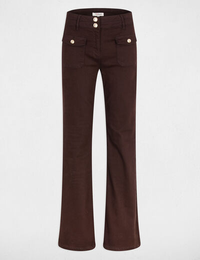 Bootcut trousers dark brown women