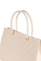 Quilted shopper bag ivory women