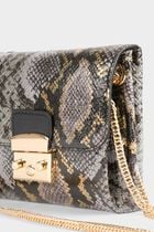 Clutch bag snake effect multicolor women