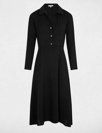 Loose straight midi dress black women