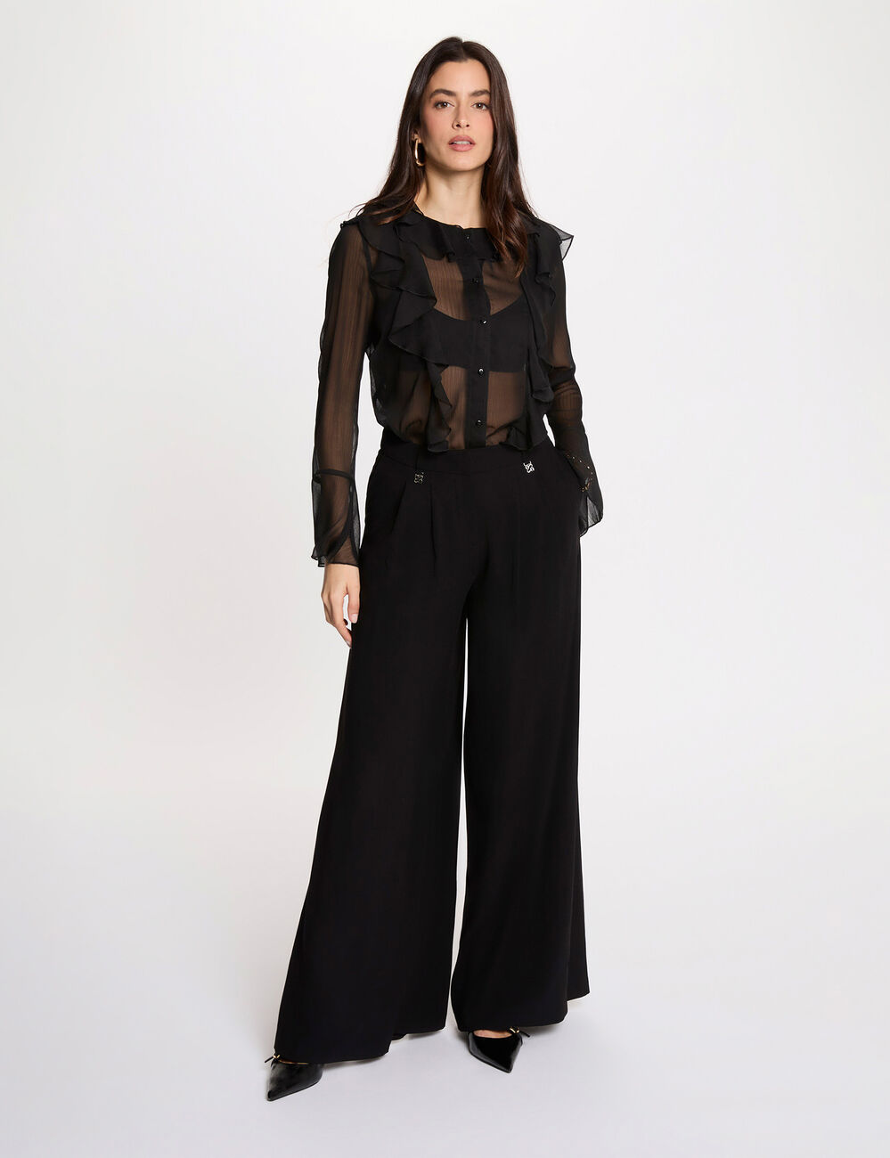 Flowy shirt black women